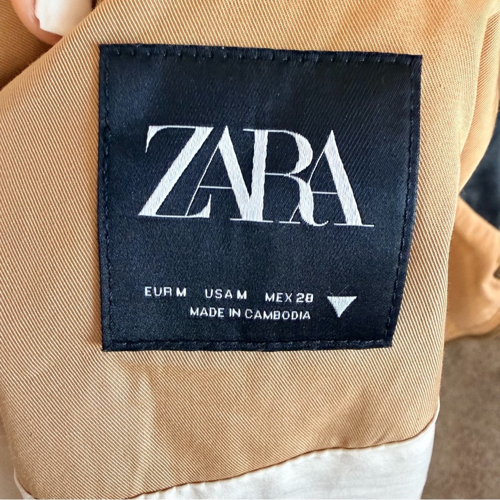 NWOT Zara combination quilted jacket women's oversized faux leather size medium - Picture 11 of 11